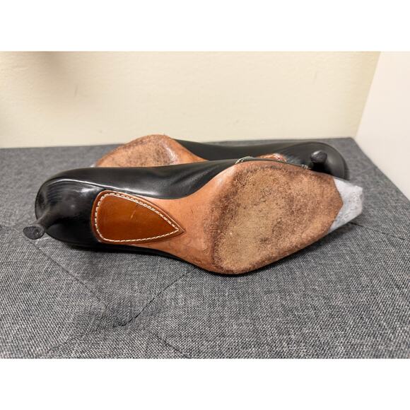 Vtg Cole Womens Kit Kat Heels 6.5B Black Leather Professional Career Workwear - Picture 11 of 12
